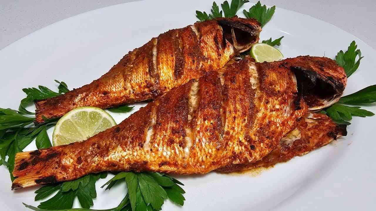 Mediterranean Baked Red Snapper with Fresh Herb & Olive Topping - Fish